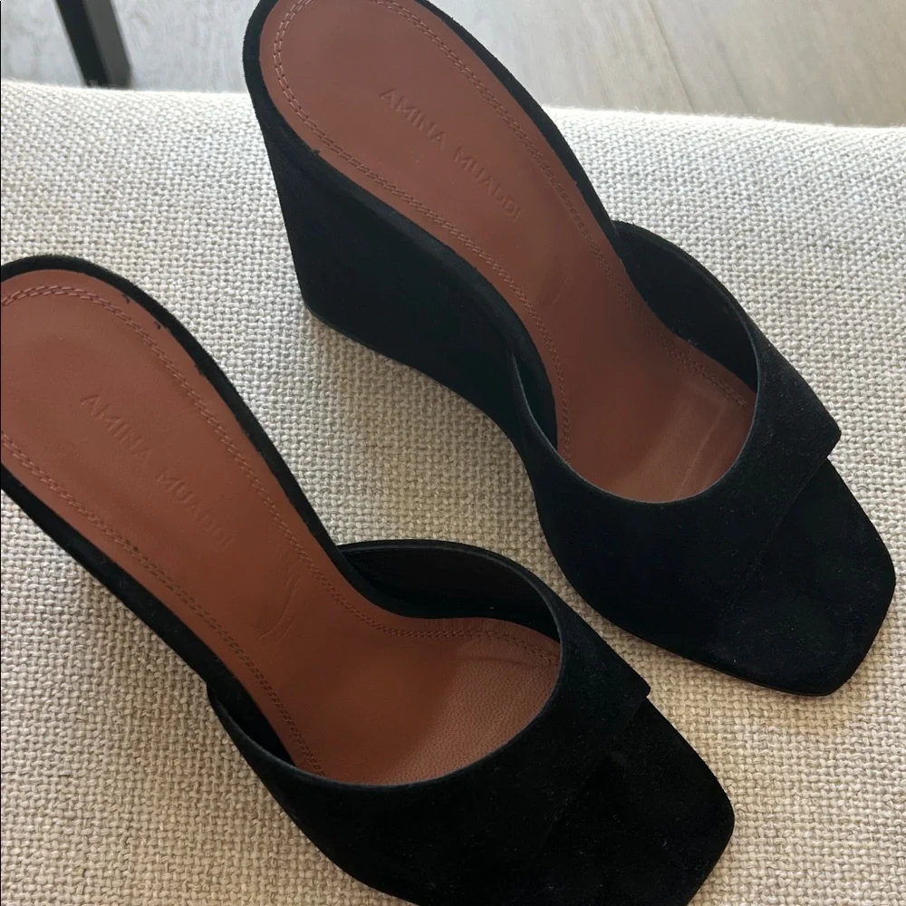 Amina Muaddi stylish black
